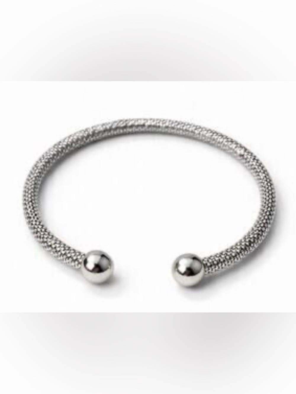 Banana Republic Silver Mesh Open Cuff Bracelet - Picture 2 of 2